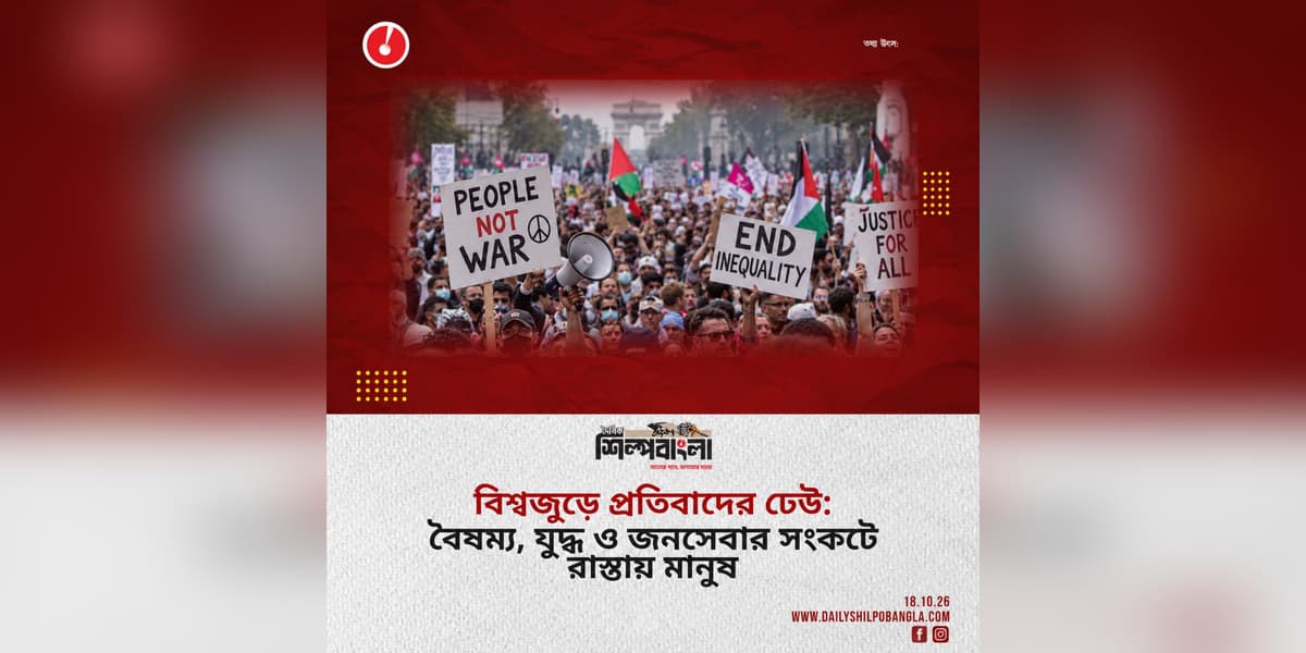 বিশ্বজুড়ে প্রতিবাদের ঢেউ: বৈষম্য, যুদ্ধ ও জনসেবার সংকটে রাস্তায় মানুষ